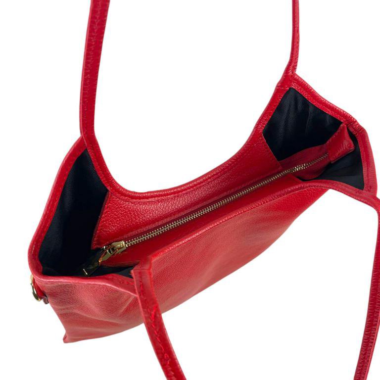 Leren schoudertas met lange hengsels en crossbodyband B2B 57899