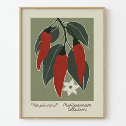 Mediterranean Collection – Red Peppers Art Print