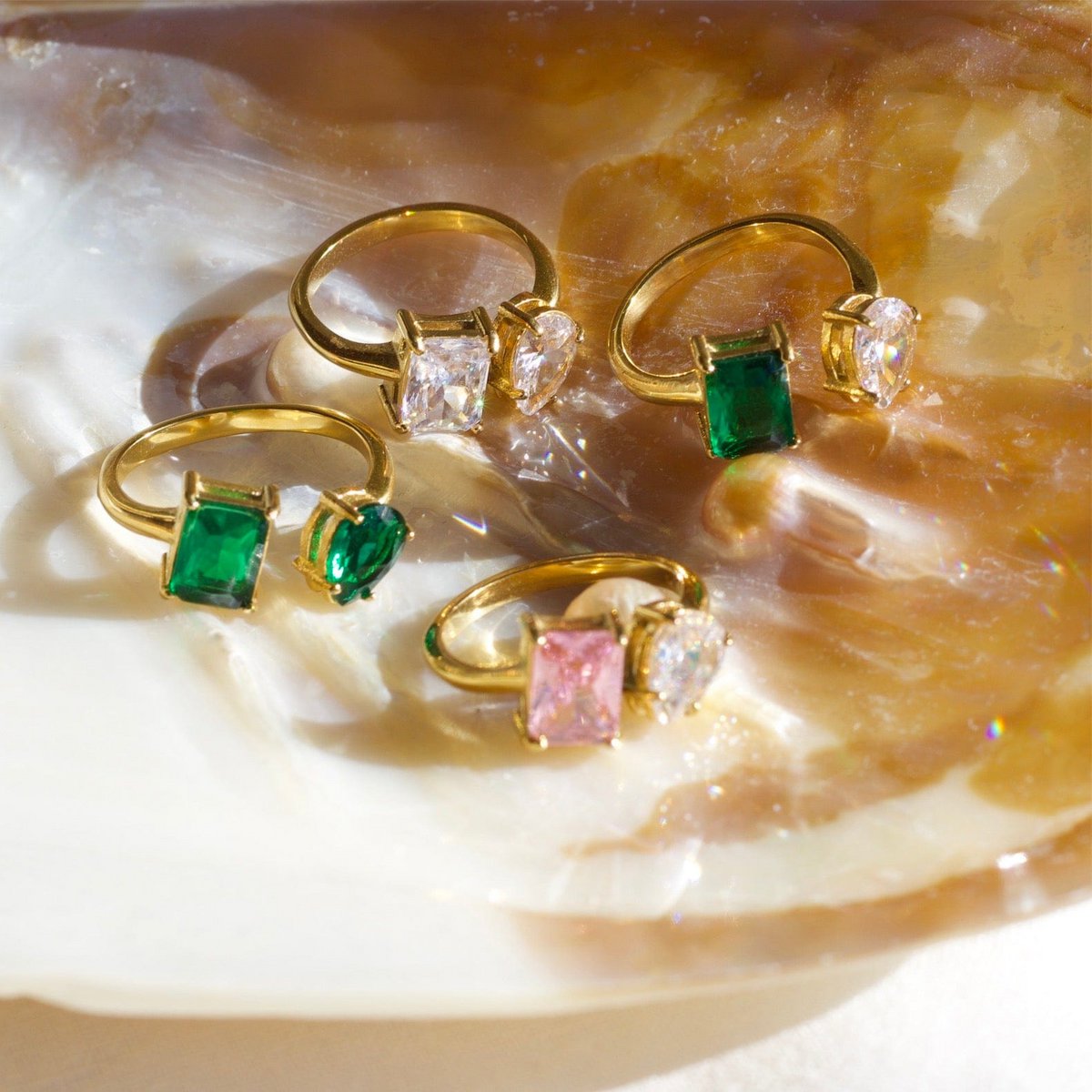 Helena - Pæreformet forlovelsesring vintage