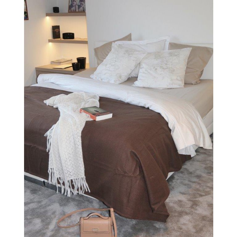 Polair deken 350 gr/m2 - kleur CHOCOLAT 240 x 260 cm
