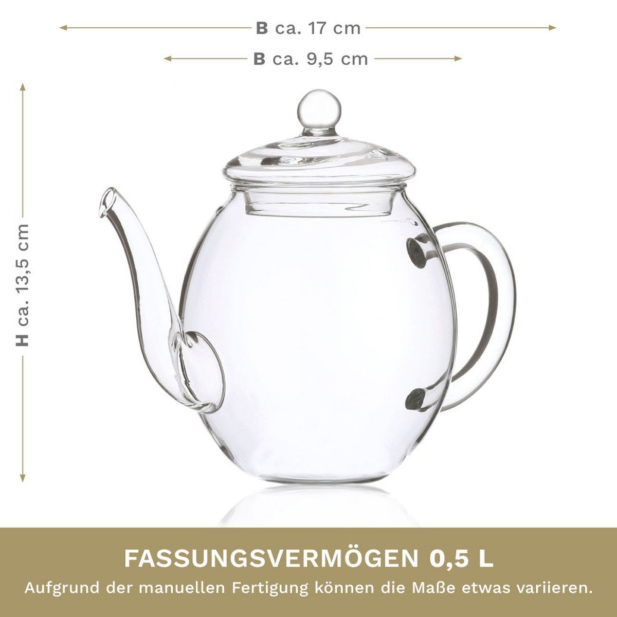 Creano theebloemenmix cadeauset glazen pot 6 theebollen