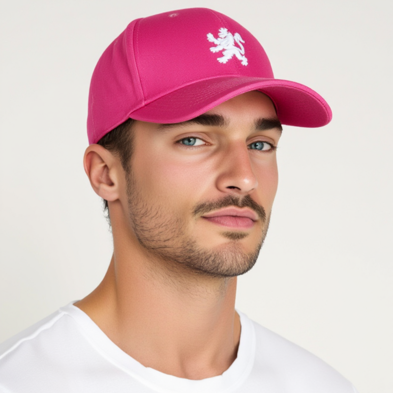 O.Leo Baseballkappe – Rosa – Weißer Löwe – Unisex