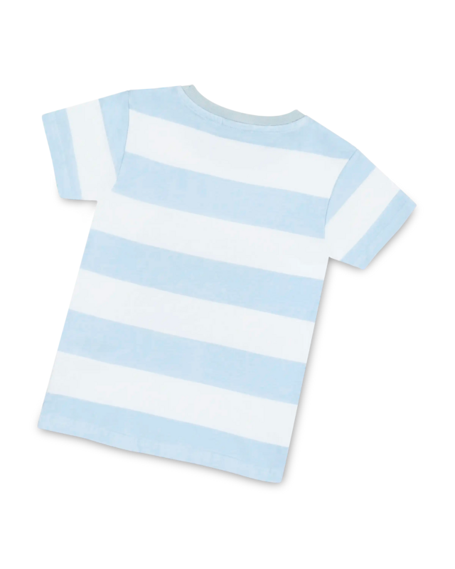 koaa – L'Éléphant « Guck Guck » Stripes – T-Shirt blanc/bleu