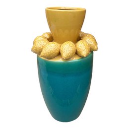 Silk Flowers with Lemon Juice Vase H：37cm