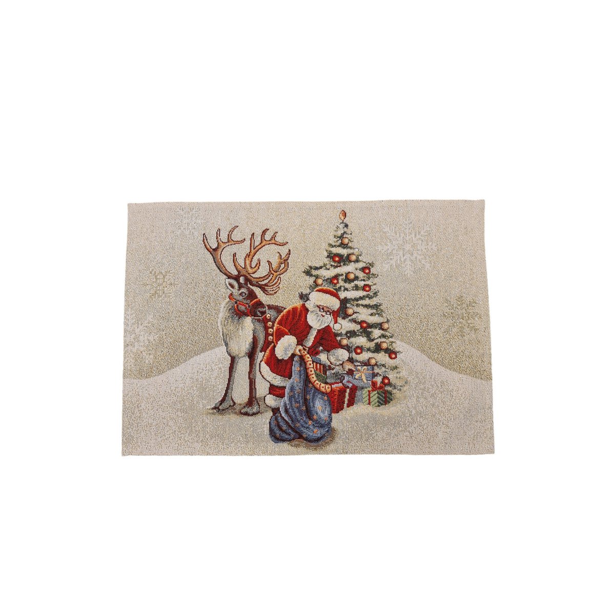 Santa Claus Christmas Breakfast Placemat in Gobelin
