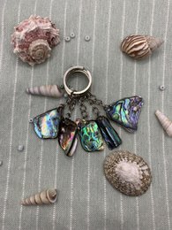 Abalone Keychain: Unique Abalone shell Keyring Accessory for Ocean Lovers