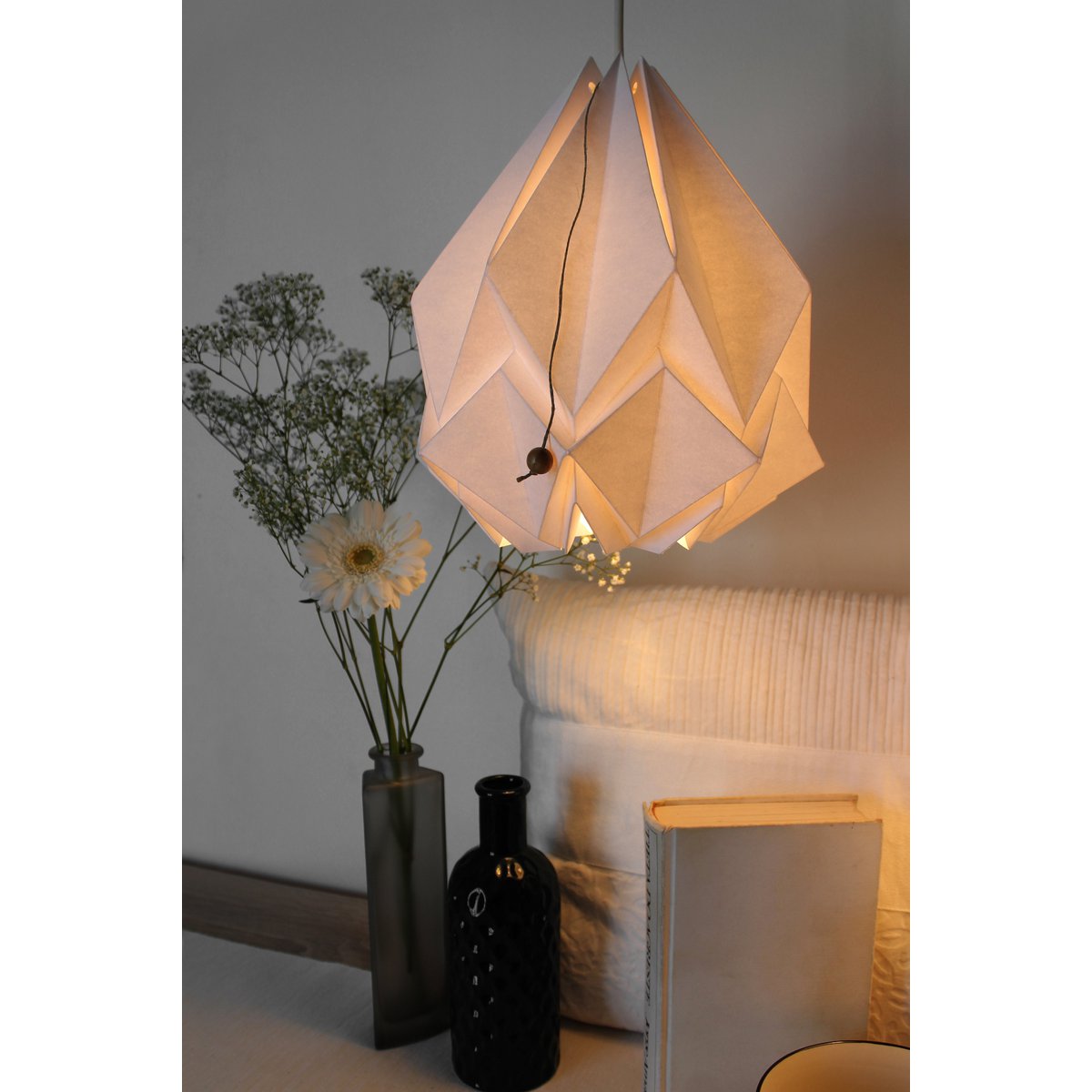 Colgante Origami Papel Color Sólido - Talla M