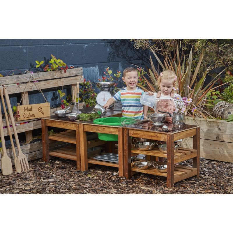 Cozy kitchen play set for toddlers, 4-piece durable outdoor toys