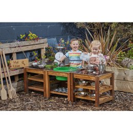 Cozy kitchen play set for toddlers, 4-piece durable outdoor toys