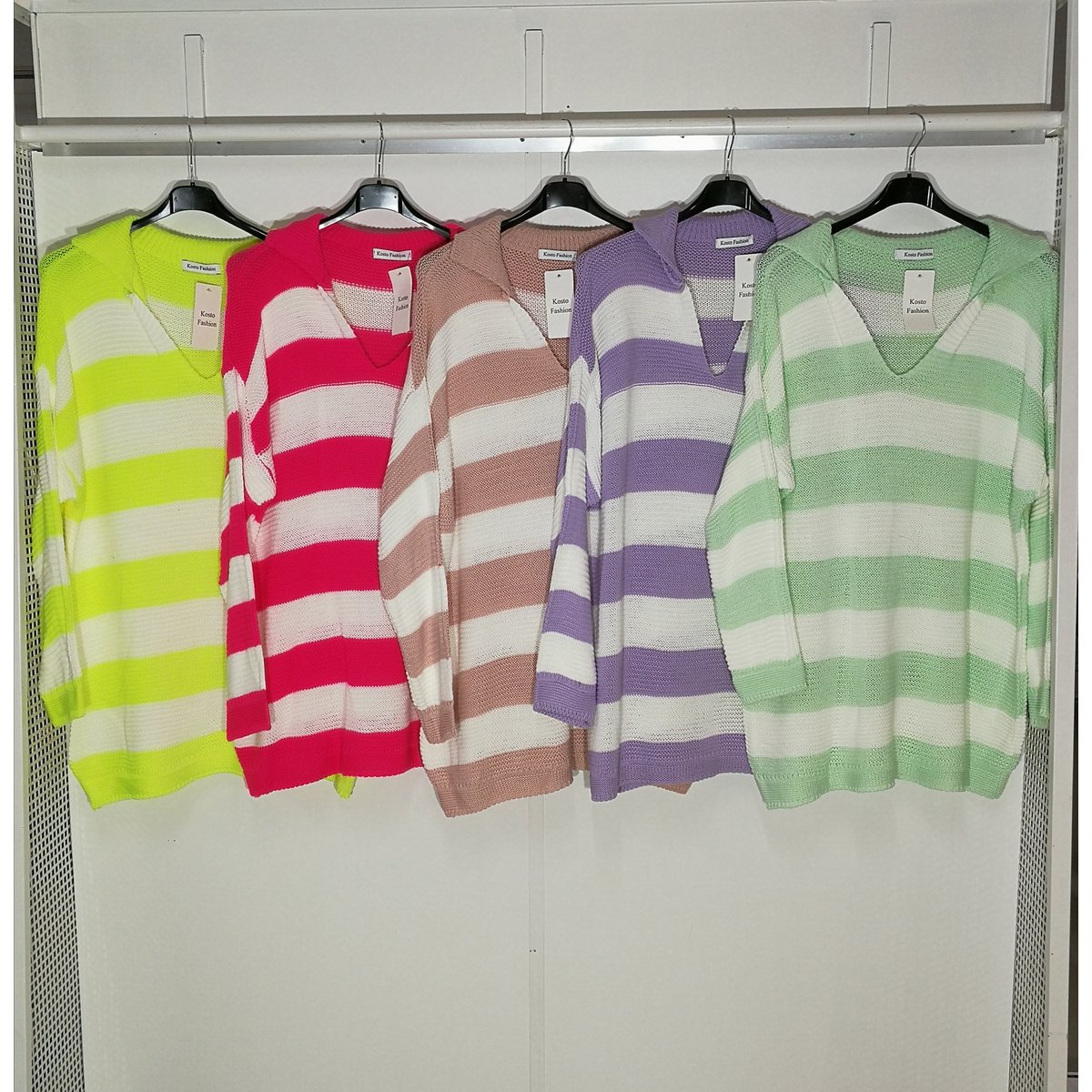 Gestreepte oversized pull