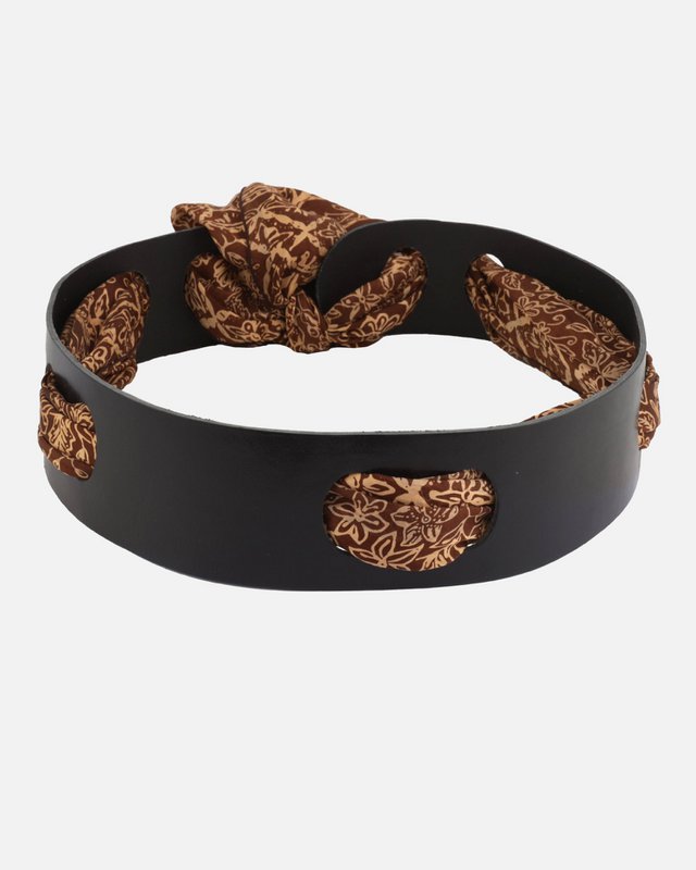 MADE TO ORDER Emi | Customizable Scarf Loops Leather Belt