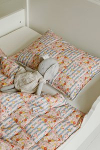Cotton Quilted Bedding Set for Children “Summer Garden” – Patchwork Design, Small Size