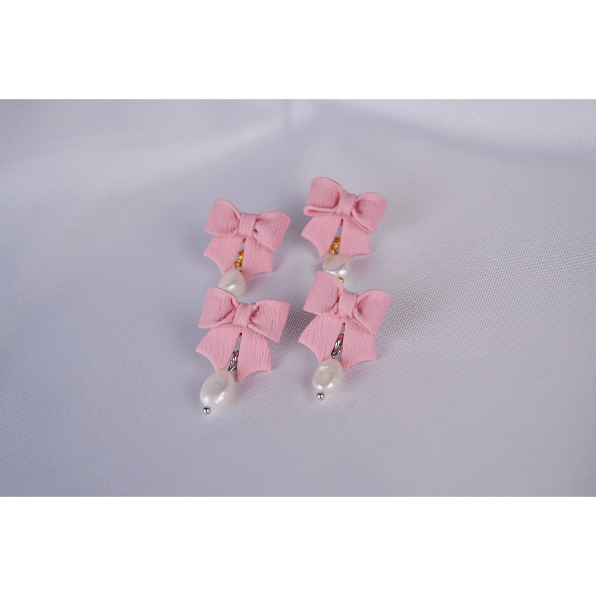 Coquette oorbellen in roze