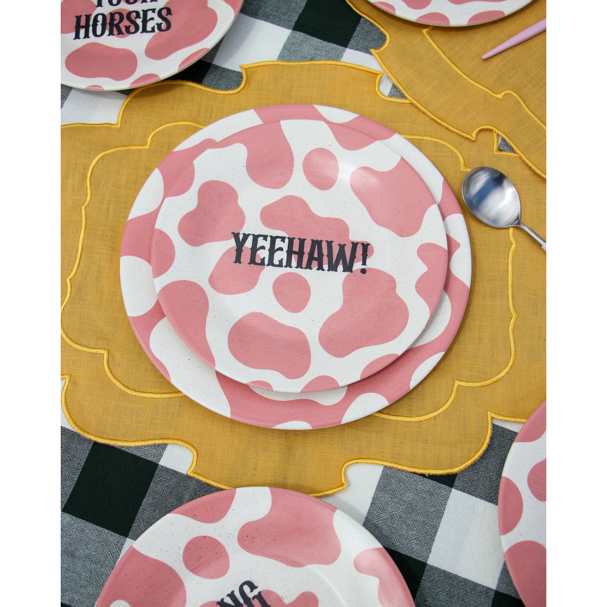 Piastra da dessert "yeehaw" cowgirl era