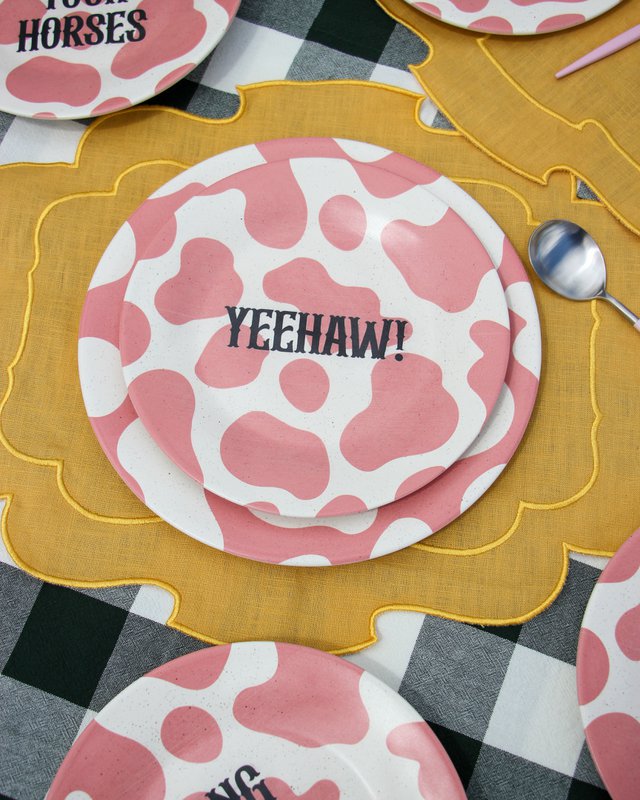 Dessertplade "Yeehaw" Cowgirl -æra