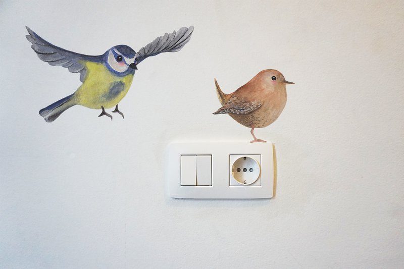 Wall sticker blue tit