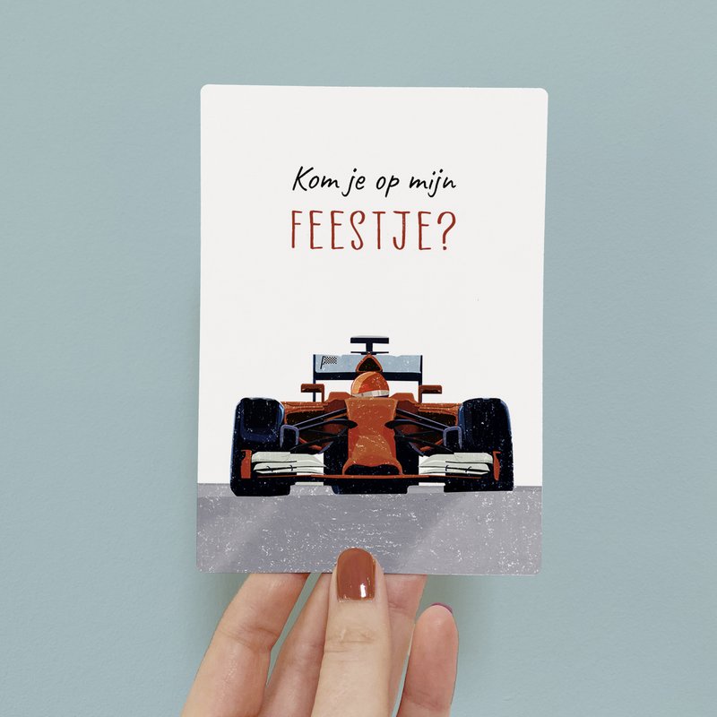 5 x Invito Festa per Bambini - Formula 1