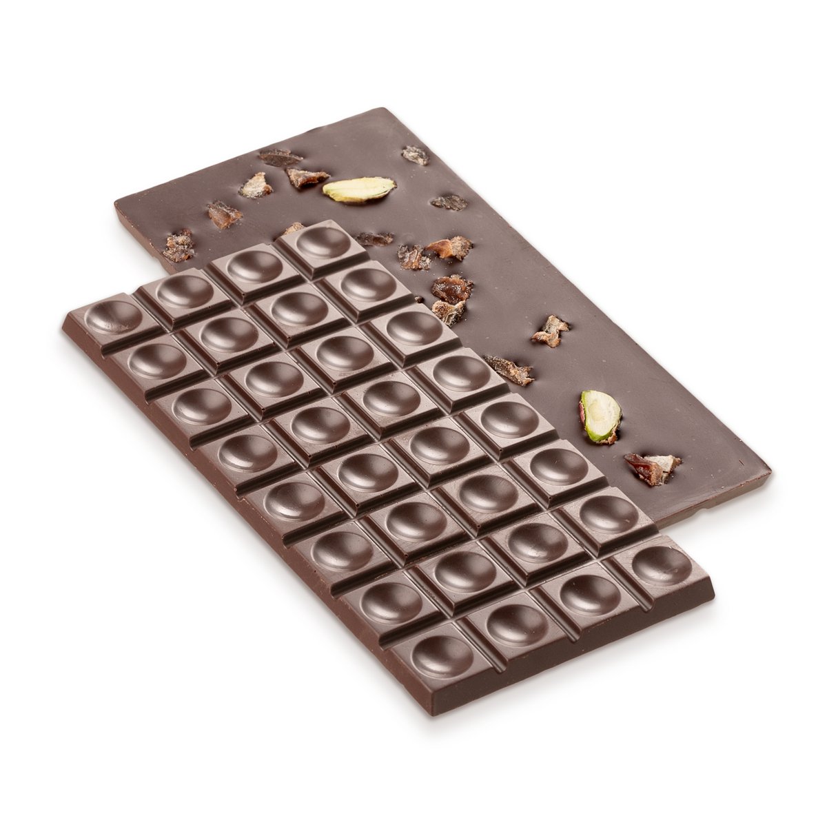 Organic date chocolate with pistachio