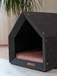 Pethome Idealny domek dla psa i kota - ciemnoszary/recykling