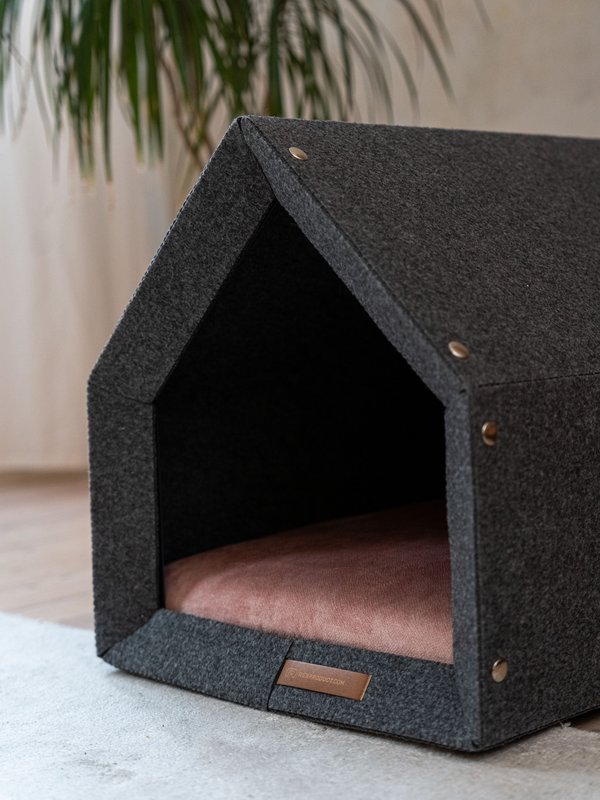 Pethome Perfekt hus til hund og kat - mørkegrå/genanvendt