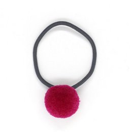 Pom Pom Elastico - Fucsia su Grigio