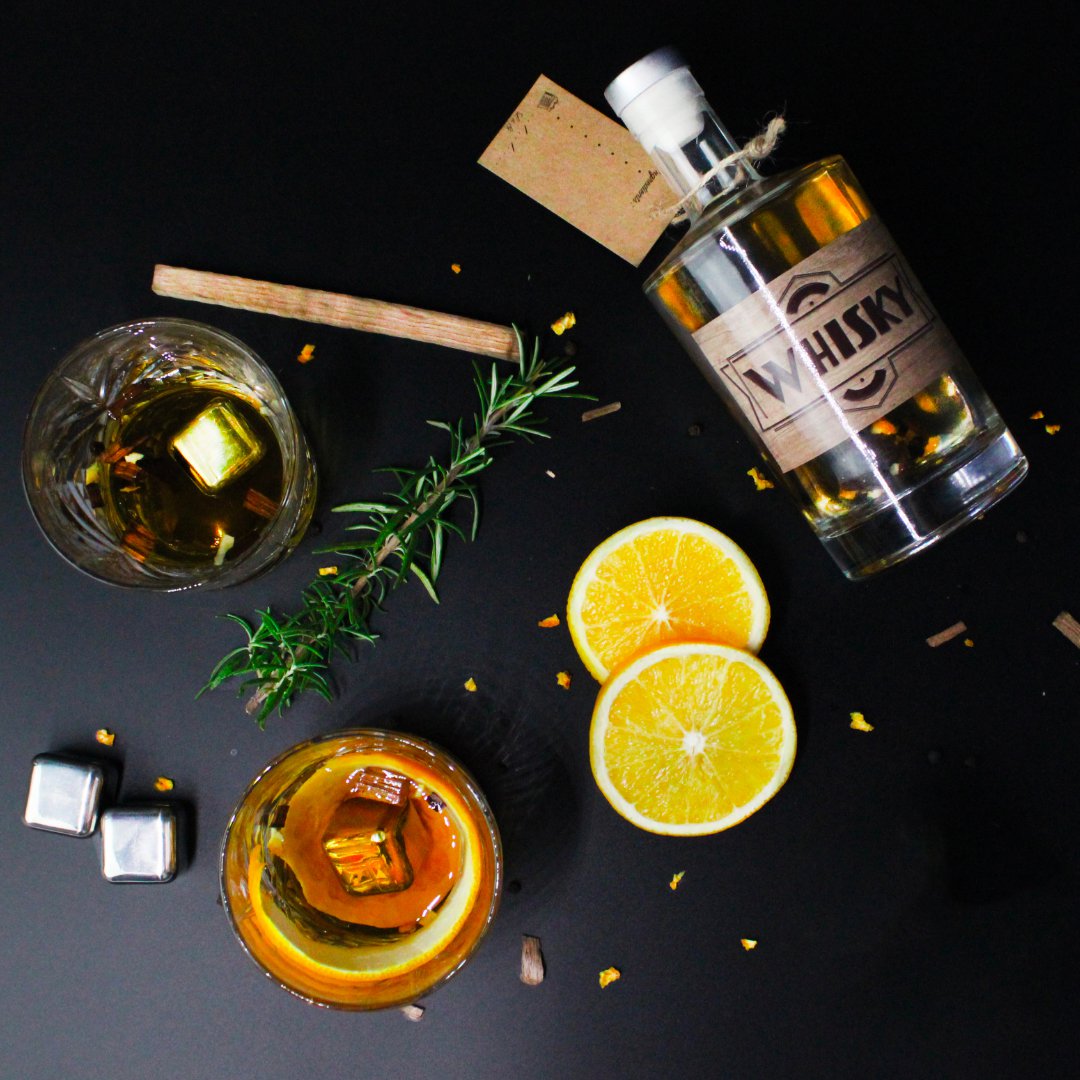 LOUISE & GASTON® Arranged Whiskey preparation and tasting kit - Gift Ideas - Original DIY Whiskey Gift Box - Christmas, Birthday - Made in France - Quality Ingredients and Accessories