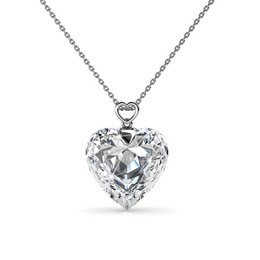 Cheery heart pendants - Silver and Crystal