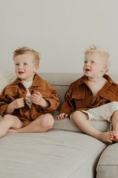 Übergroße Cordjacke - Rust