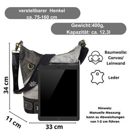 Domelo traditional bag. Women's shoulder bag. Dirndl shoulder bag made of canvas and leather. Handbag in traditional style with deer edelweiss print. Crossbody bag for women as Oktoberfest accessories.