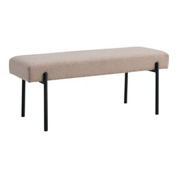 Swindon Bench - Bench, stone with black legs, 100x36x42,5 cm