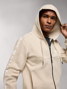 bruno banani Herren Kapuzenjacke mit bedrucktem Ärmel
