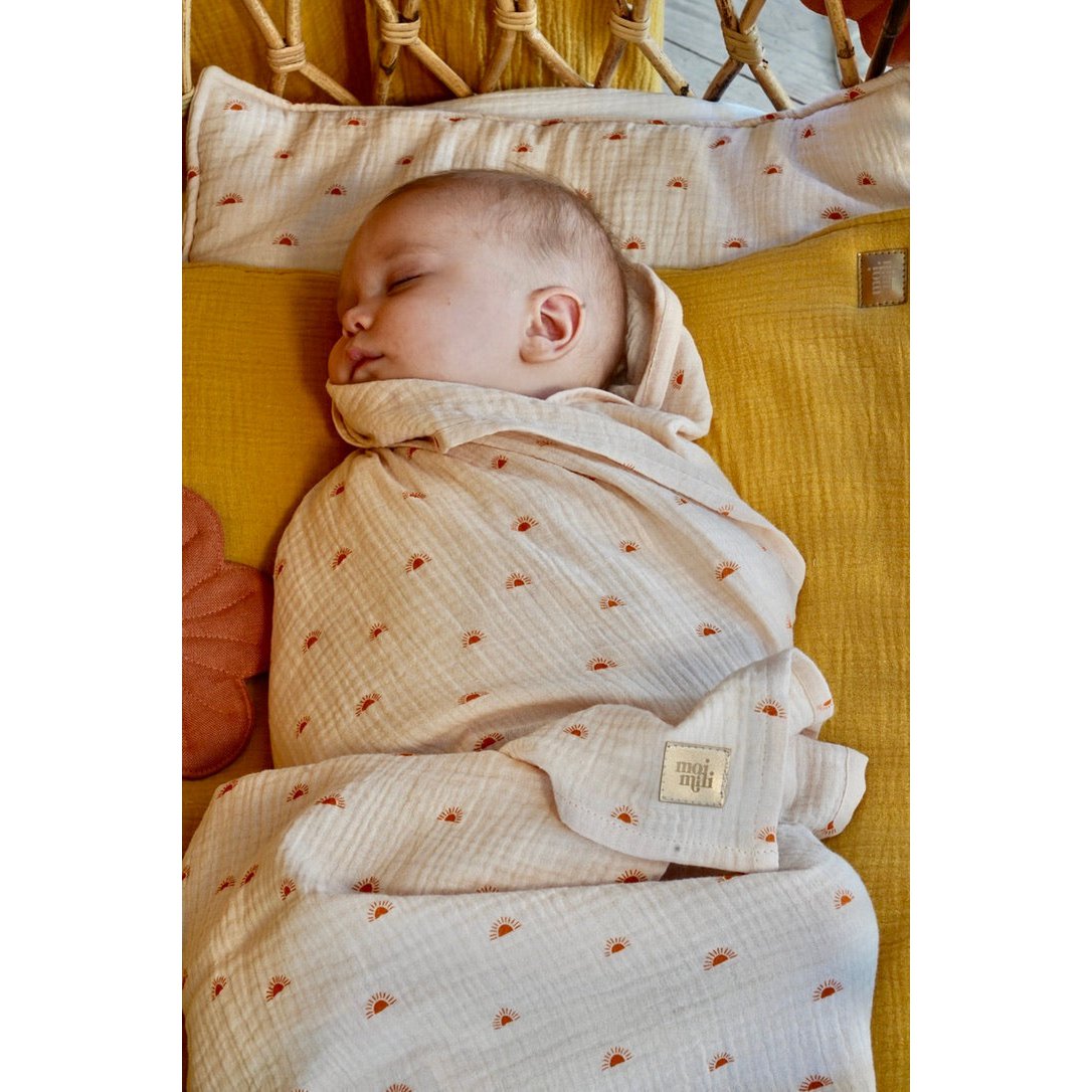 Musselin Baby Wickeldecke "Creme"