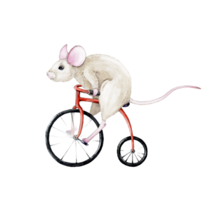 Die Maus auf Abenteuer - Tierwandaufkleber