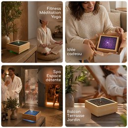 Ultrasonic Diffuser – Kaori – Scents and Essential Oils – Real Wood Base – Cleans the Air – Gift Idea