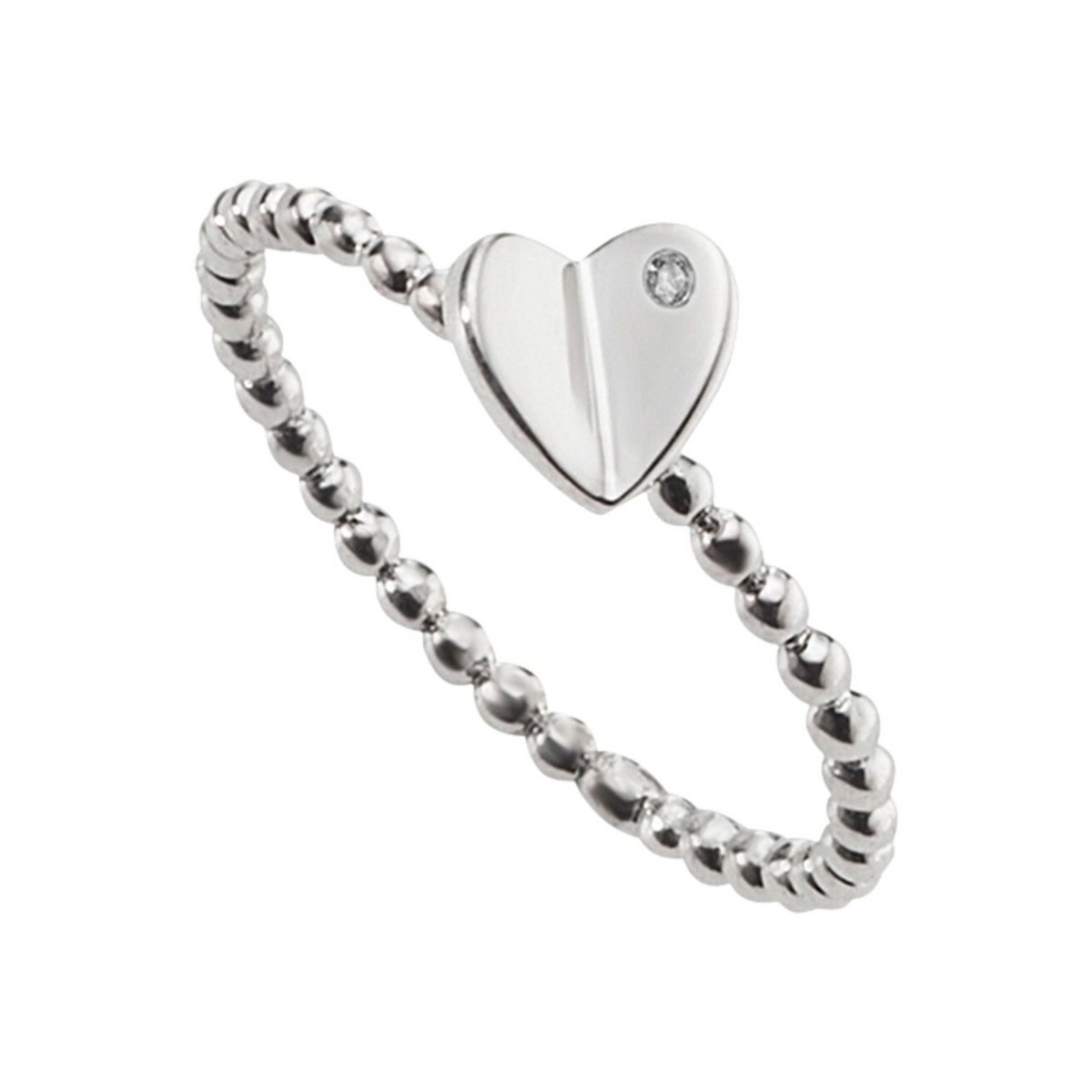 Ring 925/- sterling silver heart zirconia