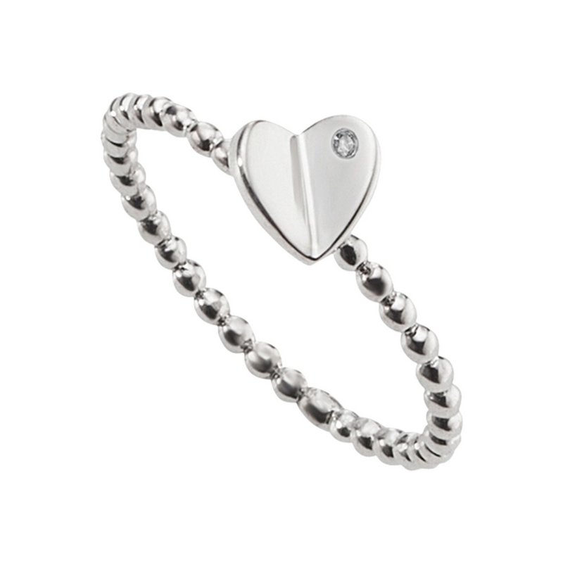 Ring 925/- sterling sølv hjerte zirkonia