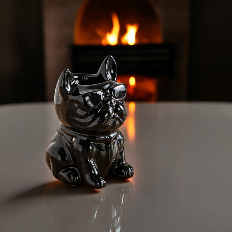 Burnt Ceramy Boubou Black Boubou Parfume - Lakerede keramiske dyr - Grundlægningsdiffusor Duftende voks, æteriske olier, dufte - dekorativ idé