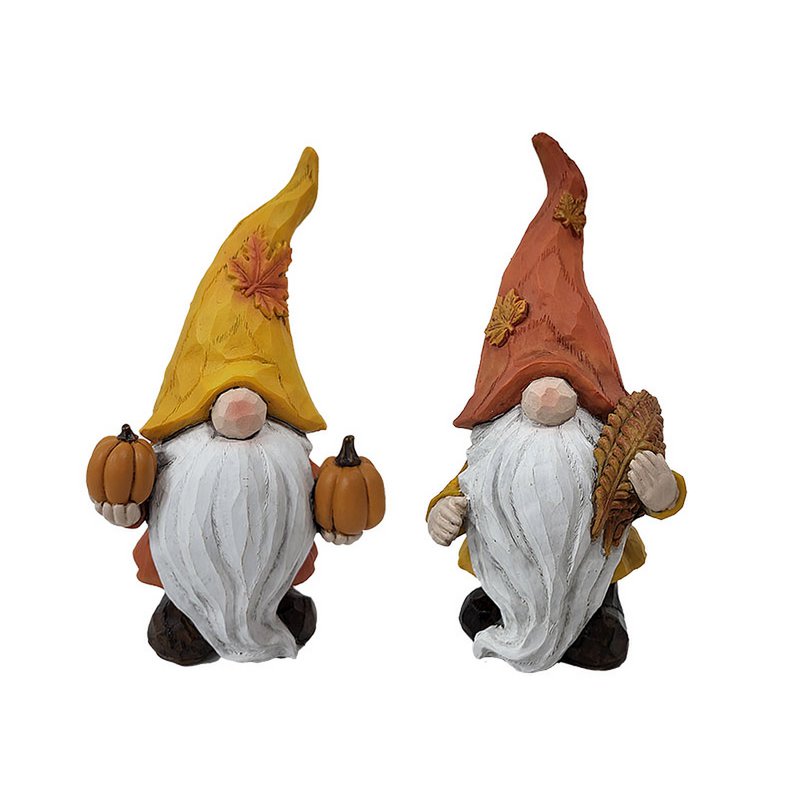 Poly gnome with white beard, 10x7.5x19.5cm