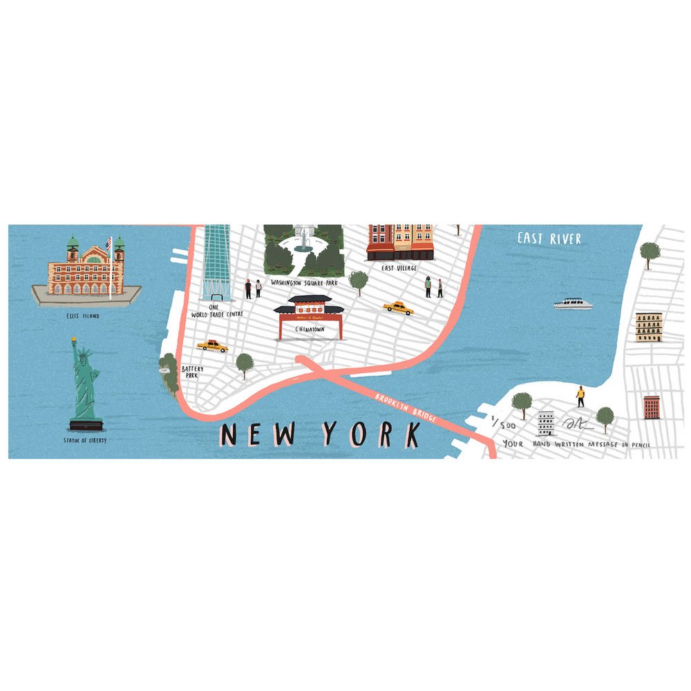 New York Kartendruck