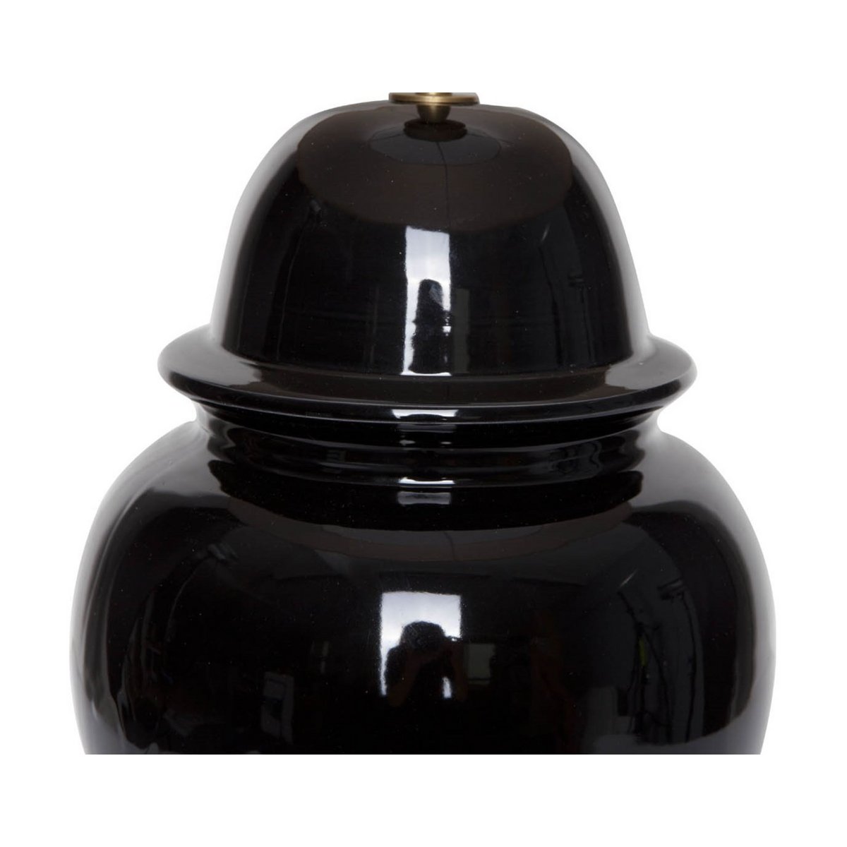 Lamp base temple vase ceramic black