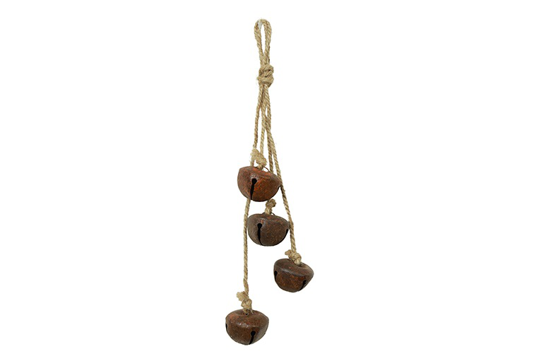 Kersthanger belletjes Jort roest-24x3x3CM