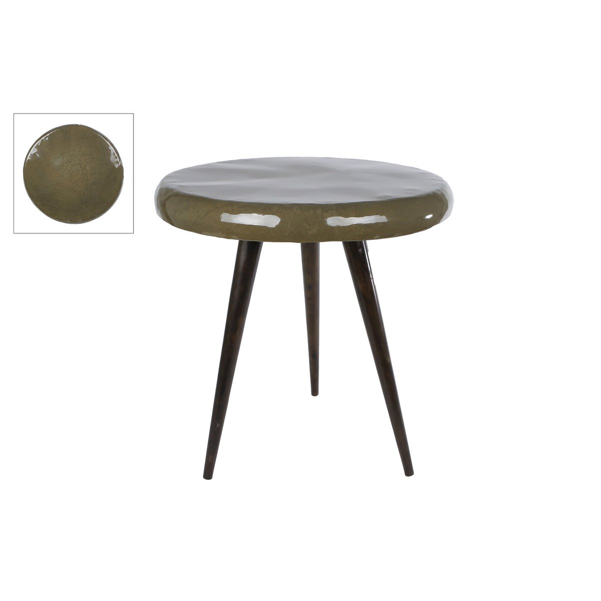 Table Tygo l.green metal 44x44x46cm