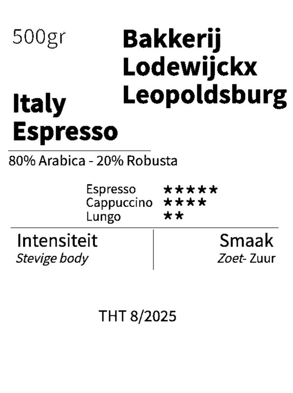 Italiensk stil bønner 1 kg