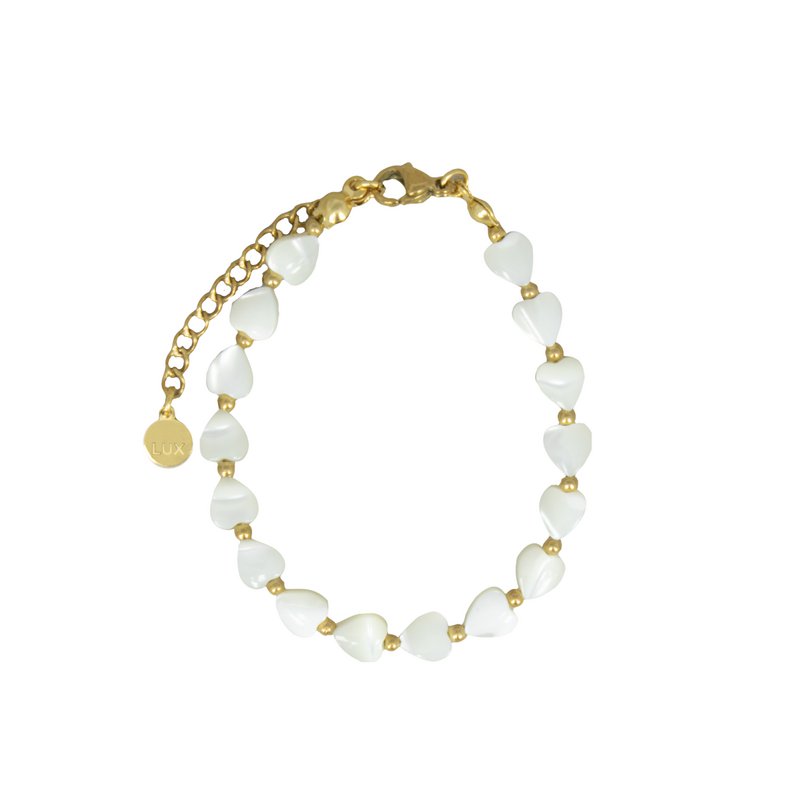 Bracciale | Cuori di madreperla