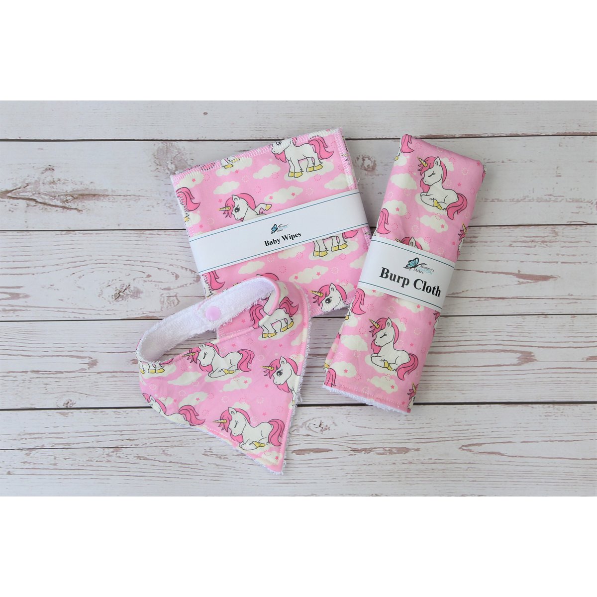 New Baby Gift Set, Eco Gift Set, Baby Bib, Reusable Baby Wipes, Burp Cloth, New Mum Gift, Dribble Bib