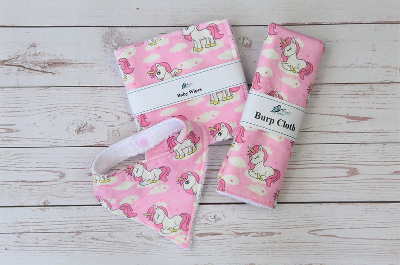 Nouveau coffret cadeau bébé, coffret cadeau Eco, bavoir bébé, lingettes bébé réutilisables, chiffon rot, cadeau nouvelle maman, bavoir dribble