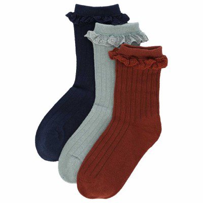 iN ControL 3pack de chaussettes RIB avec volant