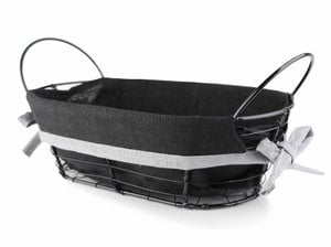 WILL Metal basket 25x15xh8/28x15xh11.5cm black