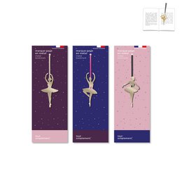 Assortiment de 12 marque-pages en métal - ballerines