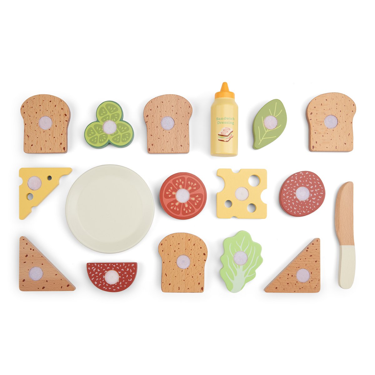 Houten Sandwich Set - "Maak Je Eigen Broodjes"